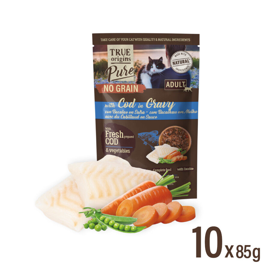 40 sobres x 85 g True Origins Pure Carne y Pescado Sobre para gatos &ndash; Multipack, , large Imagem n&uacute;mero 4