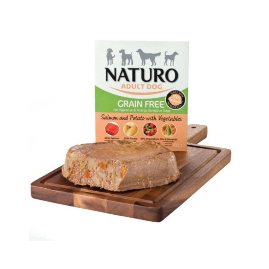 400 g Naturo Adult Grain Free Salm&atilde;o com Batatas terrina para c&atilde;es, , large Imagem n&uacute;mero 1