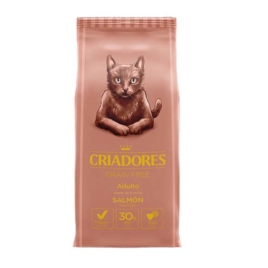 Criadores Grain Free Salm&oacute;n pienso gato sin gluten Imagem n&uacute;mero 1