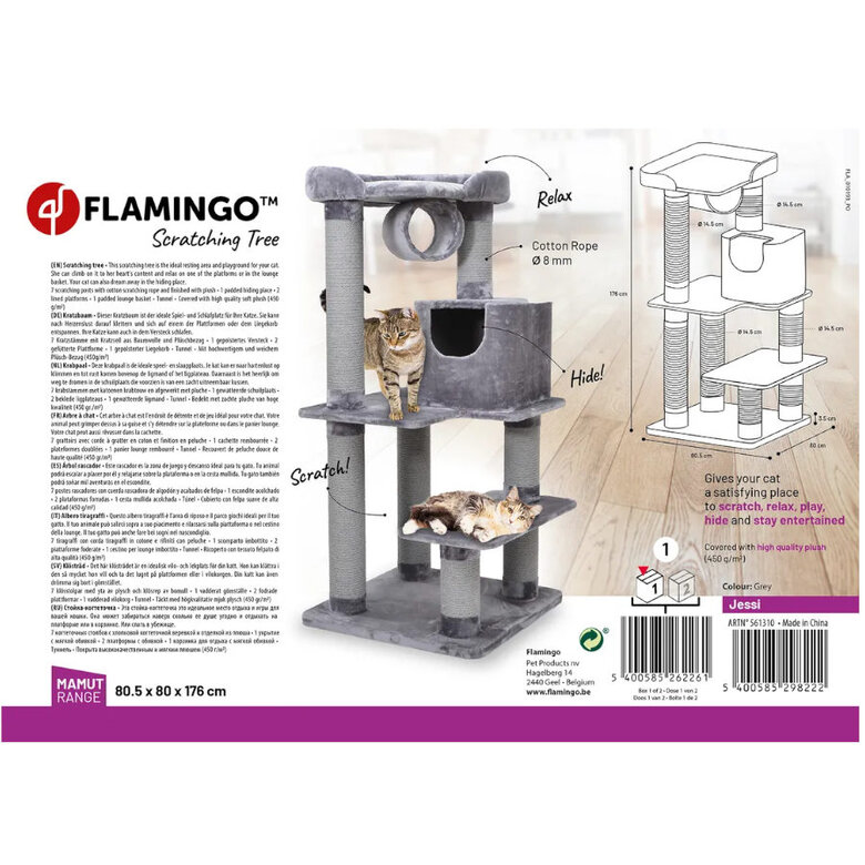 Flamingo Jessi Árvore Arranhador Cinzento para gatos ,  Imagem número 3 Flamingo Jessi Árvore Arranhador Cinzento para gatos , , large Imagem número 3