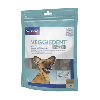 Virbac Snacks Dentários VeggieDent Fresh para cães mini