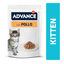 12 saquetas x 85 g (9 + 3 gratis!) Advance Kitten Frango Saqueta em Molho, , large Indicador imagem número 2