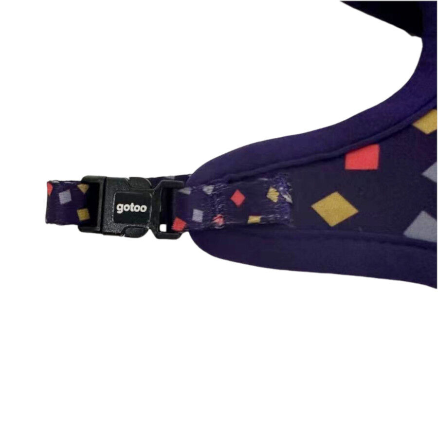 Gotoo Trela e peitoral estampado geom&eacute;trico para gatos, , large Imagem n&uacute;mero 4