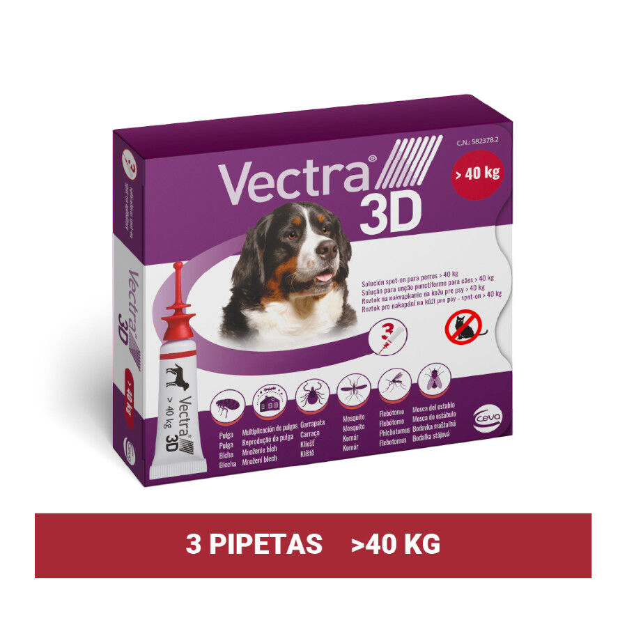 Vectra 3D Pipetas Antiparasit&aacute;rias para c&atilde;es, , large Imagem n&uacute;mero 2