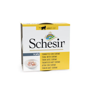 Schesir Adult Atum e Surimi lata para gatos