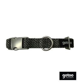 Gotoo Coleira tweed cinza para cães