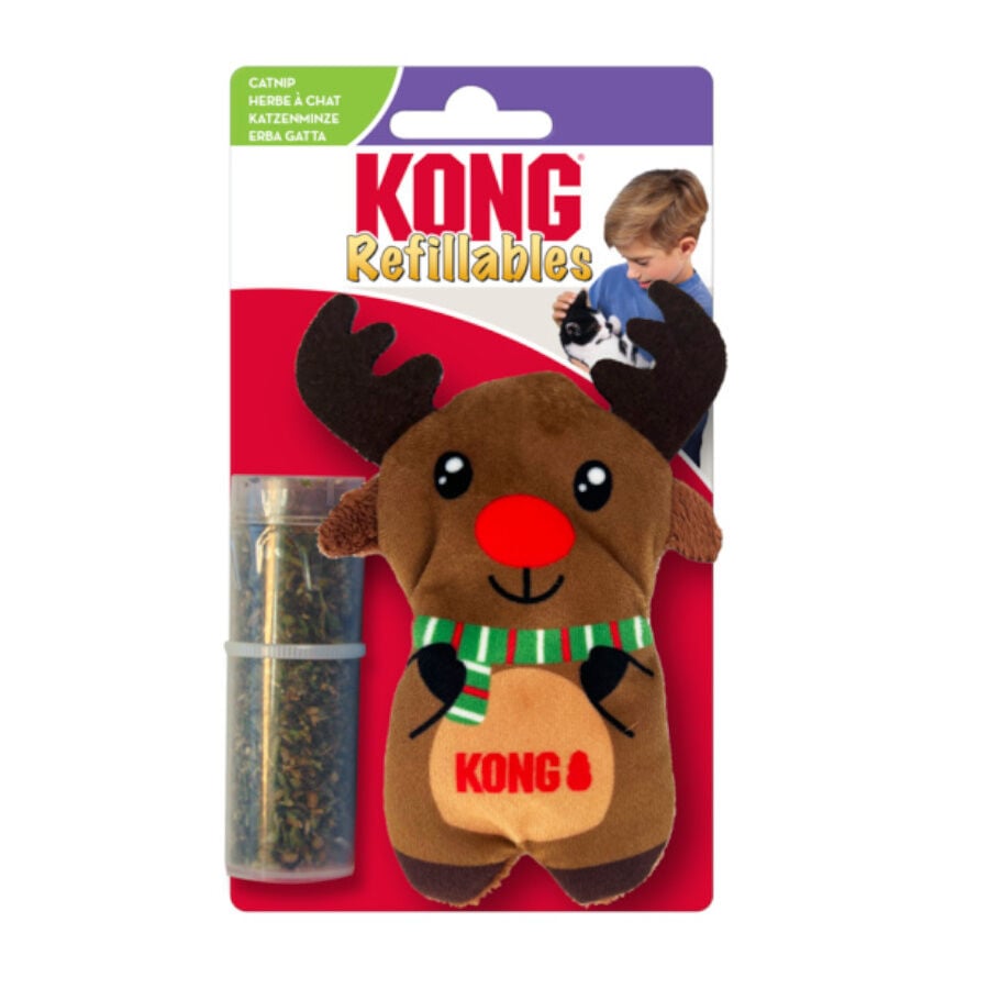 Kong Holiday Refillables Rena de peluche para gatos, , large Imagem n&uacute;mero 2