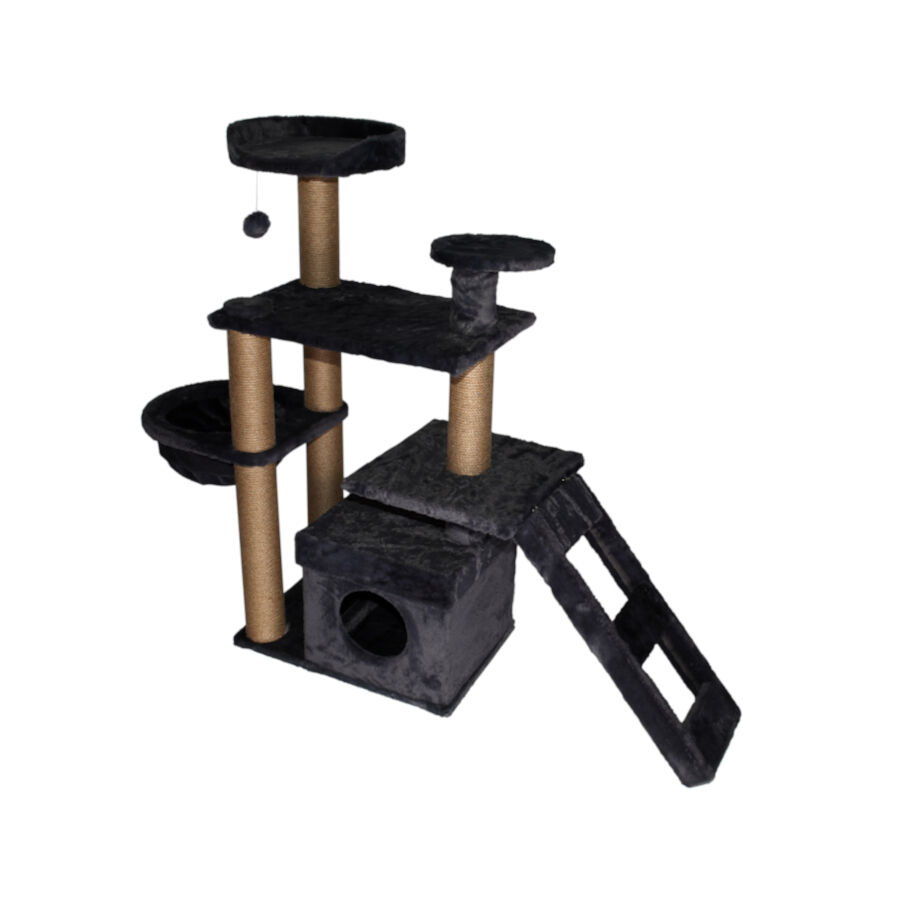 Catshion Maui &Aacute;rvore Arranhador com Gruta Cinzento para gatos, , large Imagem n&uacute;mero 1