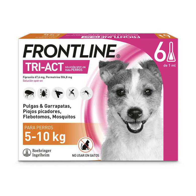 Frontline Tri-Act Pipetas Antiparasitárias para cães 5-10 kg, , large image number null