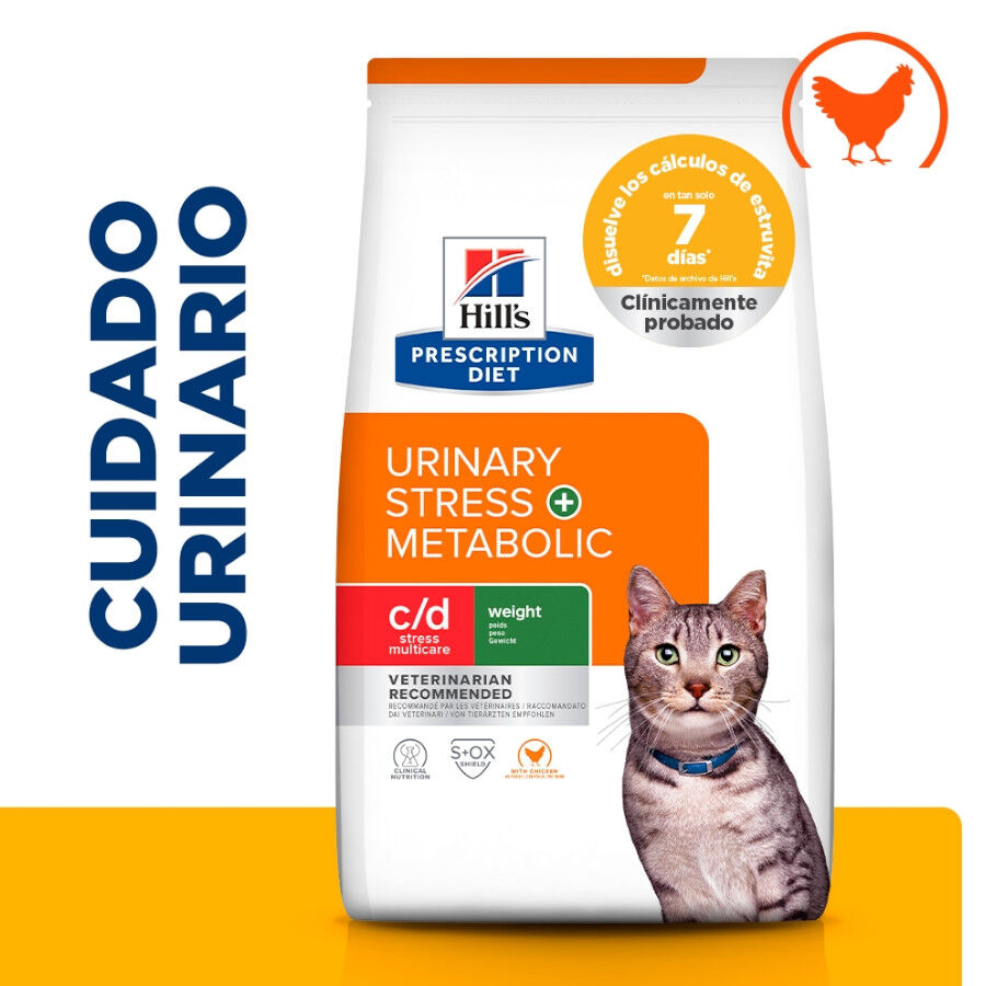 8 kg Hill's Prescription Diet c/d Multicare Stress + Metabolic ra&ccedil;&atilde;o para gatos, , large Imagem n&uacute;mero 2