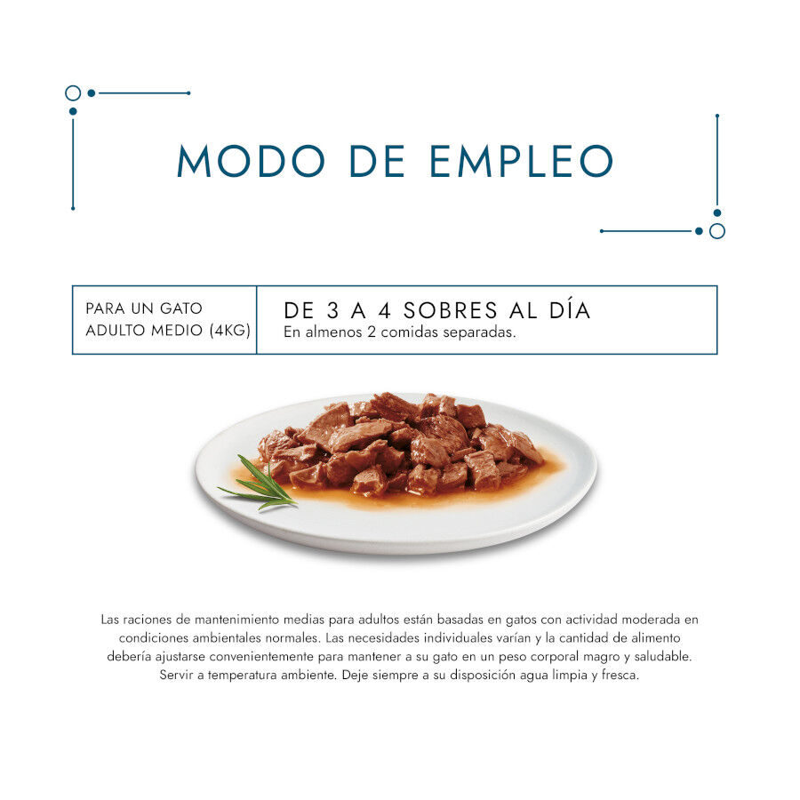 60 uds. de 85 g Gourmet Perle Alimento h&uacute;mido de coelho, vaca, frango e salm&atilde;o  em saquetas para gatos, , large Imagem n&uacute;mero 3