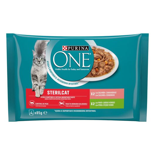 Purina One Esterilizados saqueta em molho para gatos , , large image number null