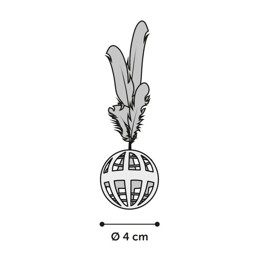 Flamingo Dian Bola com guizo para gatos , , large Imagem n&uacute;mero 3