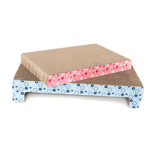 TK-Pet Cat Box rascador de cart&oacute;n gatos 2 piezas Imagem n&uacute;mero 1