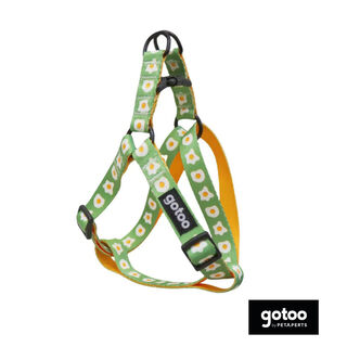 Gotoo Coleira estampada verde para cães