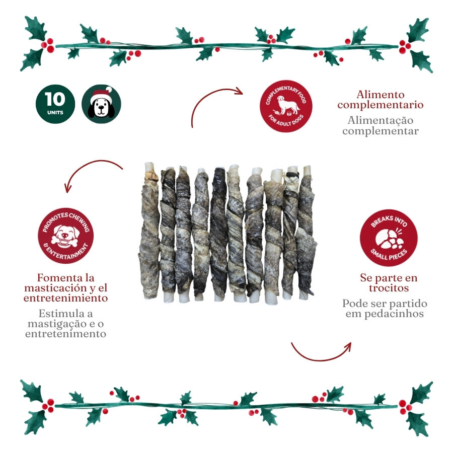 10 uns. Wonder Christmas Palitos de Peixe Snack para c&atilde;es, , large Imagem n&uacute;mero 3