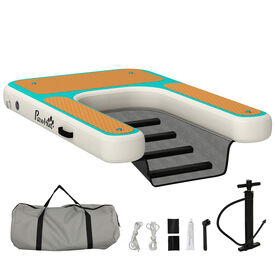 PawHut Rampa Perros Piscina Naranja