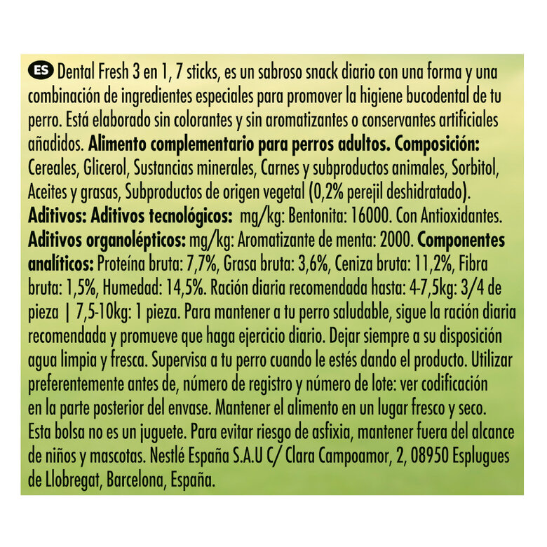 7 sticks Purina Snacks dentais Friskies Small Dental Fresh para cães ,  Imagem número 2 7 sticks Purina Snacks dentais Friskies Small Dental Fresh para cães , , large Imagem número 2