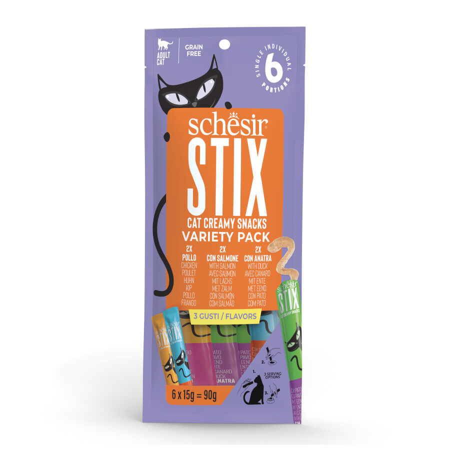 Schesir Stix Snacks de v&aacute;rios sabores para gatos, , large Imagem n&uacute;mero 1