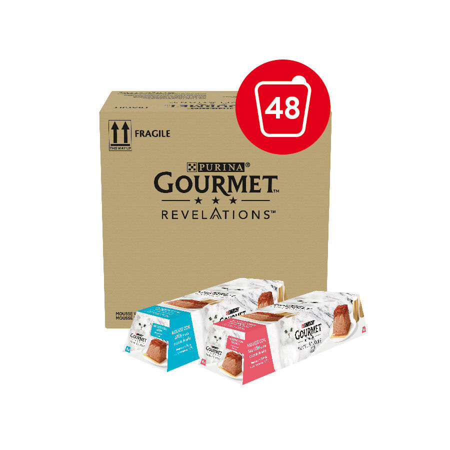 48 terrinas x 57 g Gourmet Revelations Mousse de Salm&atilde;o e Atum para gatos, , large Imagem n&uacute;mero 2