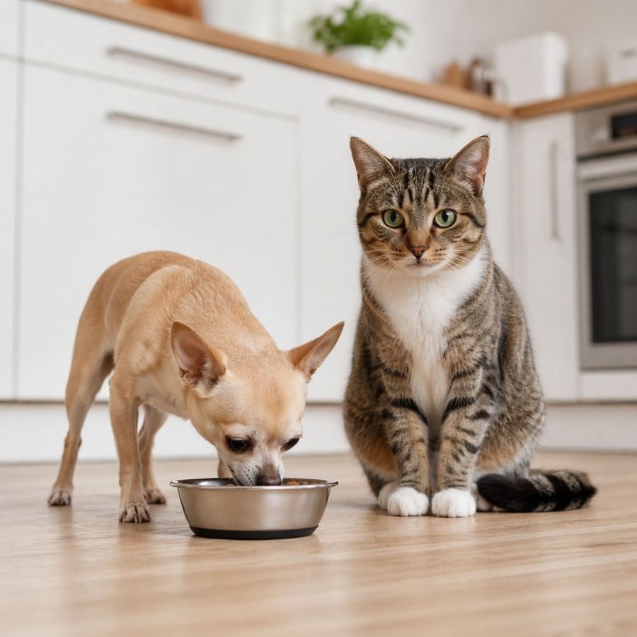 Leeby Comedouro em A&ccedil;o Inoxid&aacute;vel com Base de Borracha para c&atilde;es e gatos, , large Imagem n&uacute;mero 1