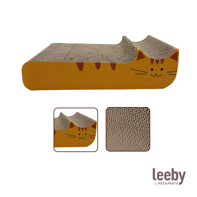 Leeby Kira arranhador de cartão laranja para gatos,  Imagem número 6 Leeby Kira arranhador de cartão laranja para gatos, , large Imagem número 6