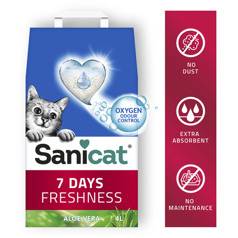 Sanicat Aloe Vera 7 Days arena para gatos Imagem número 5 Sanicat Aloe Vera 7 Days arena para gatos Imagem número 5