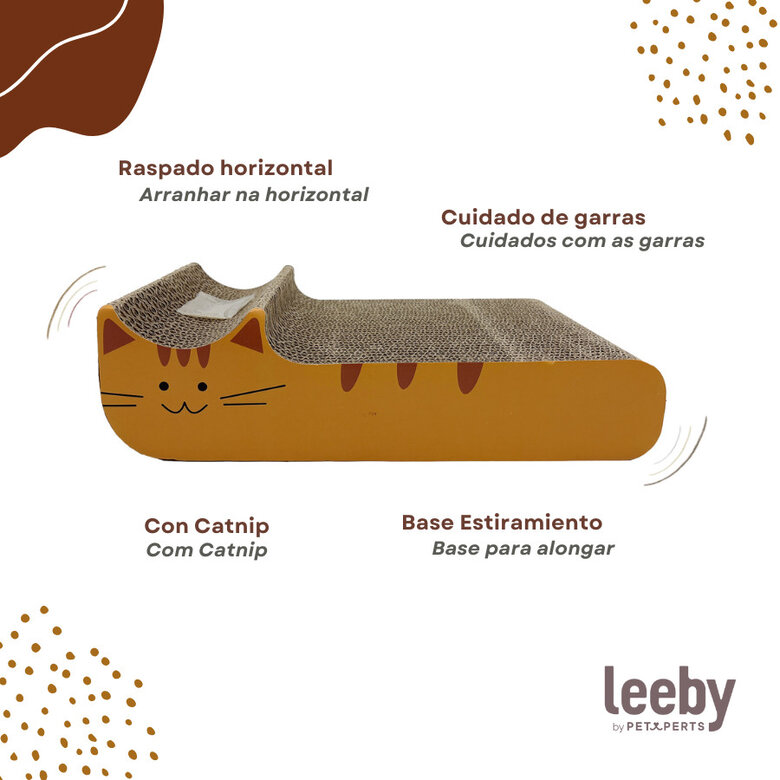Leeby Kira arranhador de cartão laranja para gatos,  Imagem número 4 Leeby Kira arranhador de cartão laranja para gatos, , large Imagem número 4