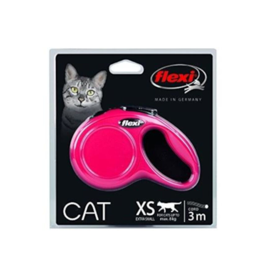 Flexi New Classic Trela Extensivel vermelha para gatos, , large Imagem n&uacute;mero 4