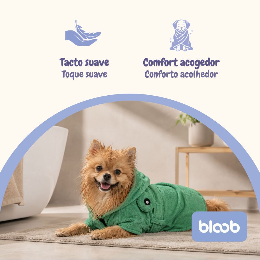 Bloob Rana Roup&atilde;o de Banho verde para c&atilde;es, , large Imagem n&uacute;mero 3
