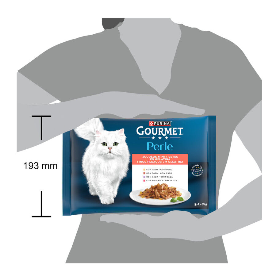 4 saquetas x 85 g Gourmet Perle Filetes em galeia saqueta para gatos - Multipack 4, , large Imagem n&uacute;mero 3