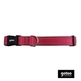 Gotoo Coleira refletora de nylon rosa para cães