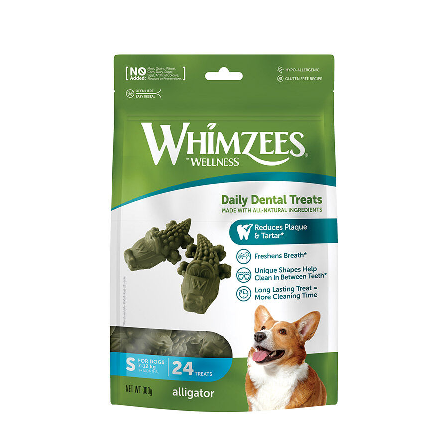 24 sticks Whimzees Snacks Dent&aacute;rios Crocodilo para c&atilde;es de ra&ccedil;as pequenas , , large Imagem n&uacute;mero 1