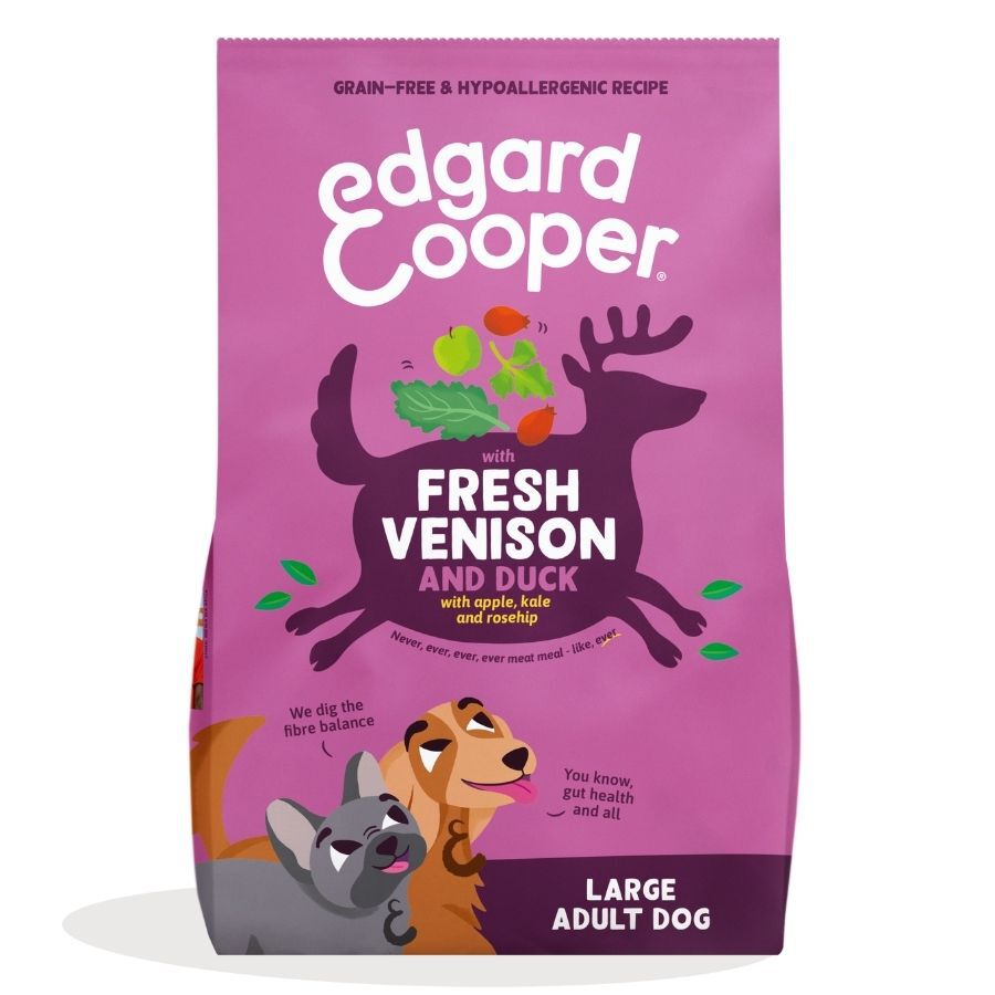 12 kg Edgard & Cooper Adult Ra&ccedil;&atilde;o de Veado e Pato para c&atilde;es de porte grande, , large Imagem n&uacute;mero 1