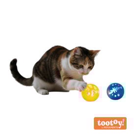 Tootoy! Chase & Play Bolas com LED para gatos