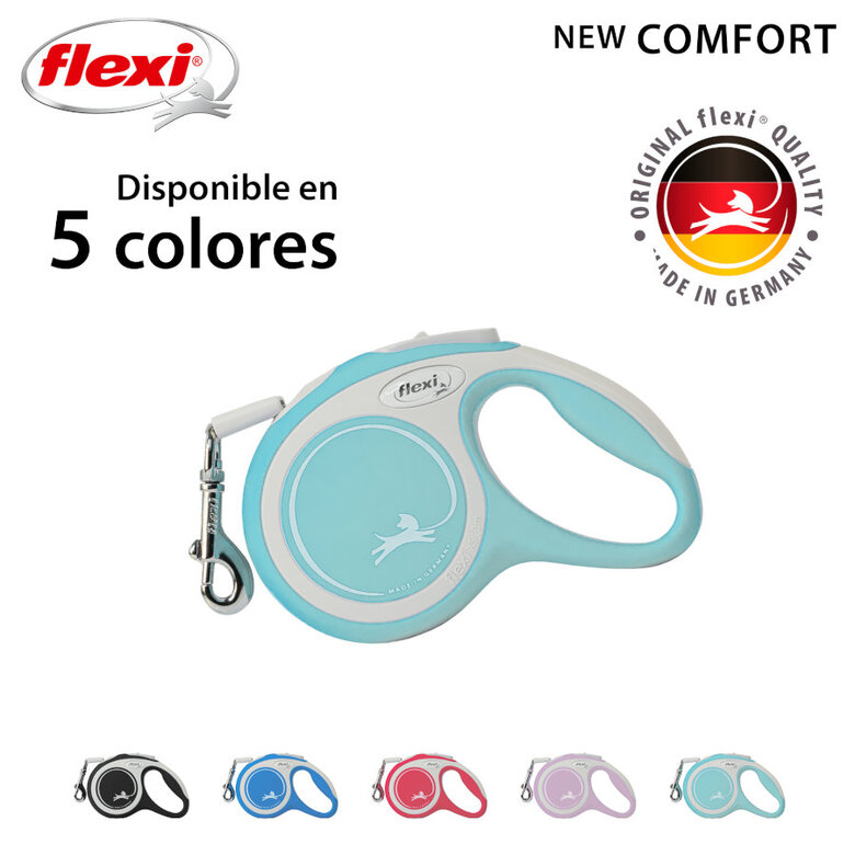 Flexi New Comfort Trela extensível azul para cães, , large image number null