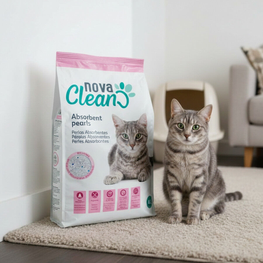 4 L Nova Clean P&eacute;rolas Absorventes de S&iacute;lica para Gatos, , large Imagem n&uacute;mero 2