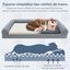 COSTWAY Cama Ortop&eacute;dica Gris para perros, , large Indicador imagem n&uacute;mero 3