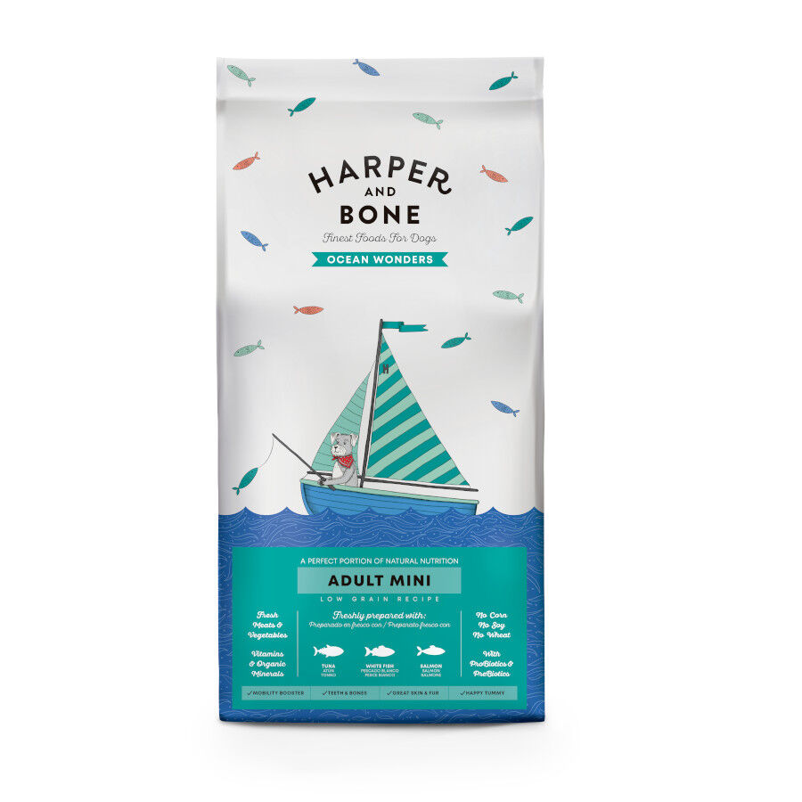 10 kg Harper & Bone Flavours Ocean Wonders Ra&ccedil;&atilde;o de peixe Adult Mini para c&atilde;es, , large Imagem n&uacute;mero 1