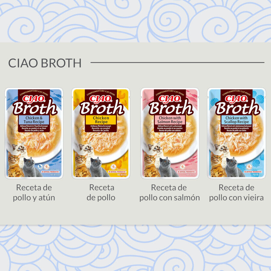 40 g Churu Broth Sopa de Frango com Vieiras saquetas para gatos, , large Imagem n&uacute;mero 4