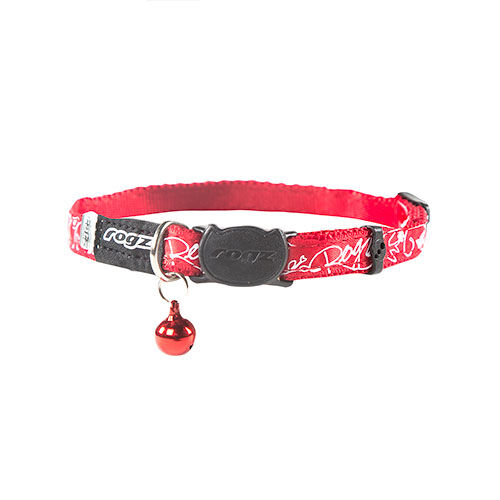 Rogz Silkycat collar para gato rojo con letras Imagem n&uacute;mero 1