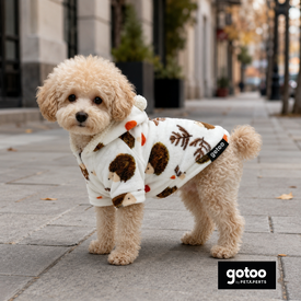 Gotoo Camisola Polar com Padr&atilde;o de Ouri&ccedil;os para c&atilde;es