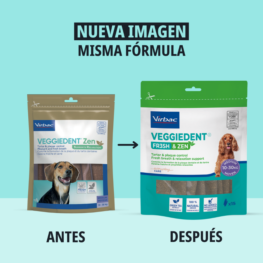 15 sticks Virbac L&aacute;minas Veggiedent Zen M parac&atilde;es, , large Imagem n&uacute;mero 3