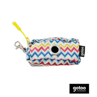 Gotoo Porta-sacoscom estampado de riscas zig-zag para cães
