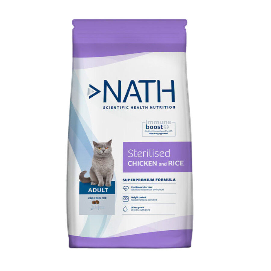 10 kg Nath Adult Sterilised Frango e Arroz ra&ccedil;&atilde;o para gatos, , large Imagem n&uacute;mero 1