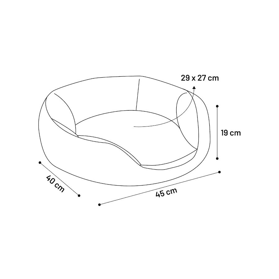 Flamingo Marlena Pent&aacute;gono Vermelha/Bege cama com fecho para c&atilde;es, , large Imagem n&uacute;mero 5