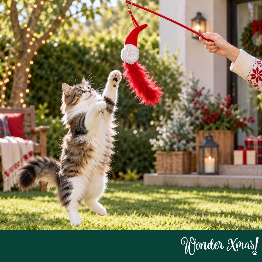 Wonder Christmas Teaser Flex&iacute;vel Pai Natal Brinquedo para gatos, , large Imagem n&uacute;mero 2