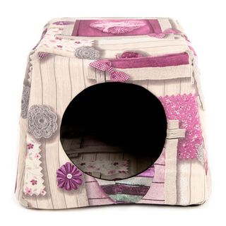 TK-Pet Duplo Cama Cubo Rosa para gatos