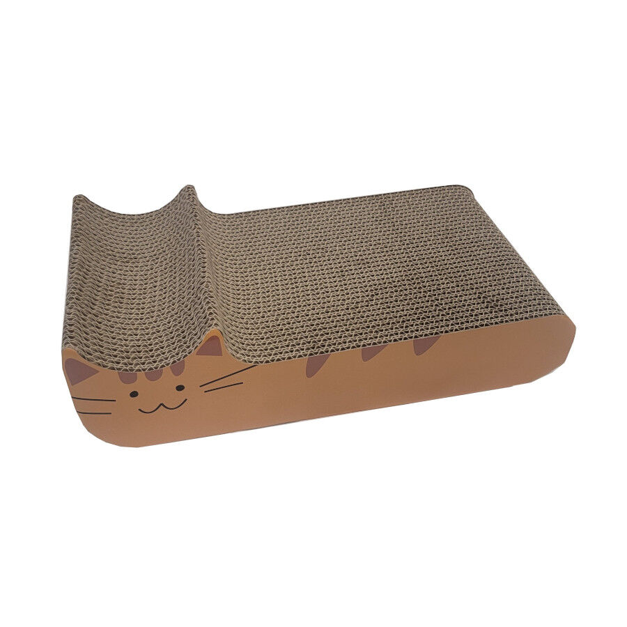 Leeby Kira arranhador de cart&atilde;o laranja para gatos, , large Imagem n&uacute;mero 3