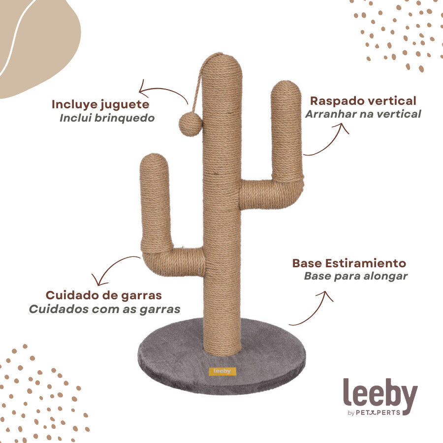 Leeby Carmen Cactus arranhador com brinquedo para gatos, , large Imagem n&uacute;mero 3